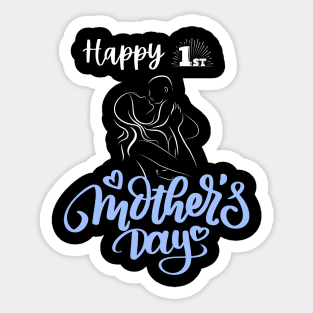 Mother's Day First New Mom Baby Boy Sticker